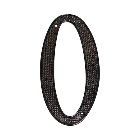 Pamex 4in Zinc Nail On House Number # 0 Matte Black Finish DD07400BL